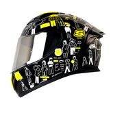 Casco Shaft 582Sp Evo People Walk Negro Amarillo Visor Iridium Silver
