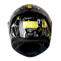 Casco Shaft 582Sp Evo People Walk Negro Amarillo Visor Iridium Silver 3
