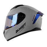 Casco Shaft 582Sp Evo Solid Gris Negro Visor Iridium Azul