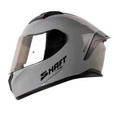 Casco Shaft 582Sp Evo Solid Gris Negro Visor Transparente Iridium Silver