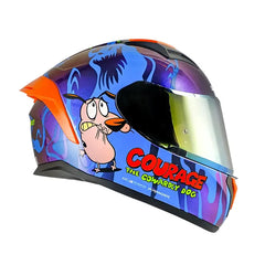 Casco Shaft 582Sp Evo The Cowardly Camaleon Azul Visor Iridium Dorado 2