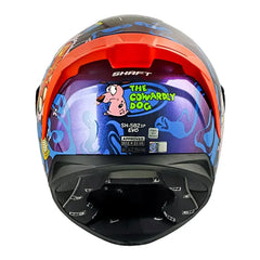 Casco Shaft 582Sp Evo The Cowardly Camaleon Azul Visor Iridium Dorado 4