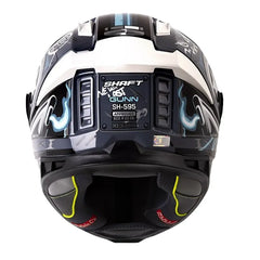 Casco Shaft 595 Gunn Gris Oscuro Azul Visor Iridium Morado 3