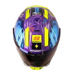 Casco Shaft 595 Gunn Morado Azul Visor Iridium Morado 2