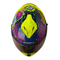 Casco Shaft 598 Gtr Abracadabra Azul Oscuro Fucsia Visor Iridium Morado 2