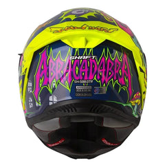 Casco Shaft 598 Gtr Abracadabra Azul Oscuro Fucsia Visor Iridium Morado 3