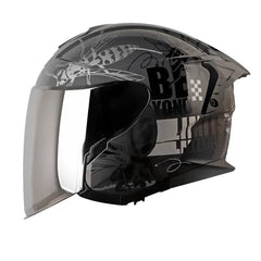 Casco Shaft Pro 240Dv Franz Gris Visor Iridium Silver