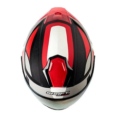 Casco Shaft Pro 240Dv Transverse Gris Rojo Visor Iridium Naranja 2