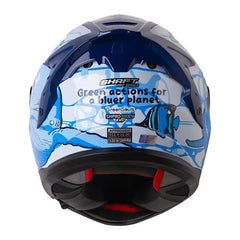 Casco Shaft Pro 610Dv Evo Bluer Plane Azul Claro Visor Iridium Azul 3