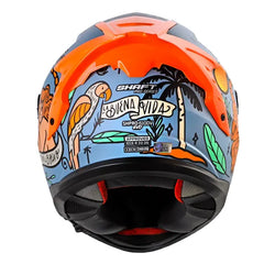 Casco Shaft Pro 610Dv Evo La Buena Vida Azul Claro Verde Visor Iridium Rojo 4