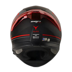 Casco Shaft Pro 612Dv Evo Aura Gris Rojo Visor Iridium Rojo 3