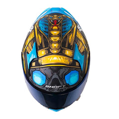 Casco Shaft Pro 612Dv Evo Faraon Negro Azul Visor Iridium Azul 2