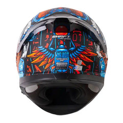 Casco Shaft Pro 612Dv Evo Faraon Negro Naranja Visor Iridium Rojo 3