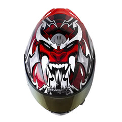 Casco Shaft Pro 612Dv Inside Soul Rojo Oscuro Gris Visor Iridium Rojo 2