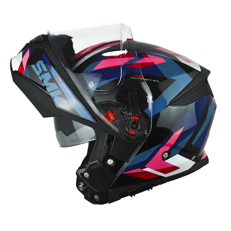 Casco Smk Gullwing Cha Negro Azul Rosado
