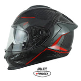 Casco Smk T-Car Nero Gp Negro Rojo