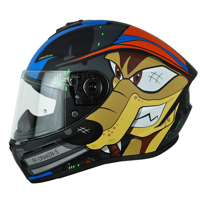 Casco Spartan Draken Csa Nostra Gris Azul