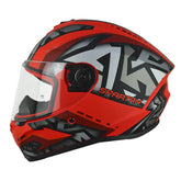 Casco Spartan Draken S Jolly Rojo Negro Gris