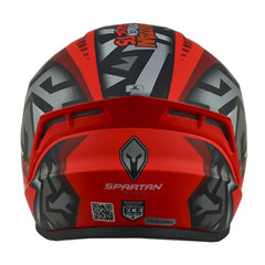 Casco Spartan Draken S Jolly Rojo Negro Gris 33