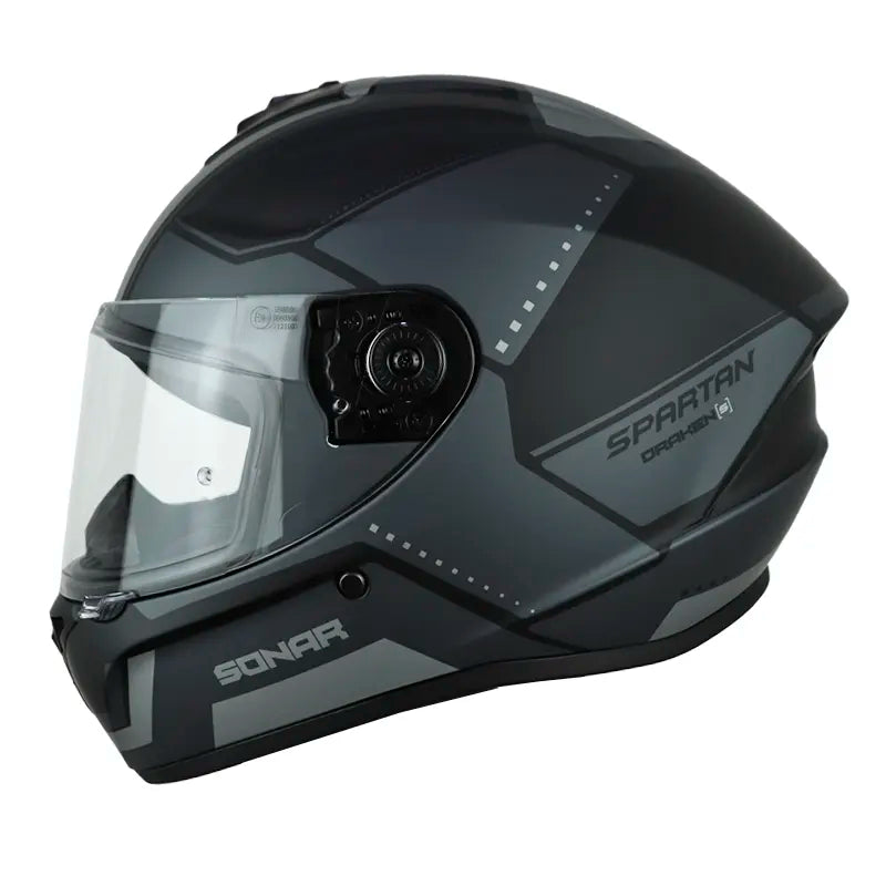 Casco Spartan Draken S Sonar Negro Gris