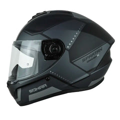 Casco Spartan Draken S Sonar Negro Gris