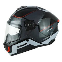Casco Spartan Draken S Sonar Negro Gris Blanco