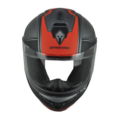 Casco Spartan Draken S Sonar Negro Gris Rojo 2