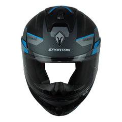 Casco Spartan Draken S Sun Ray Negro Azul 2