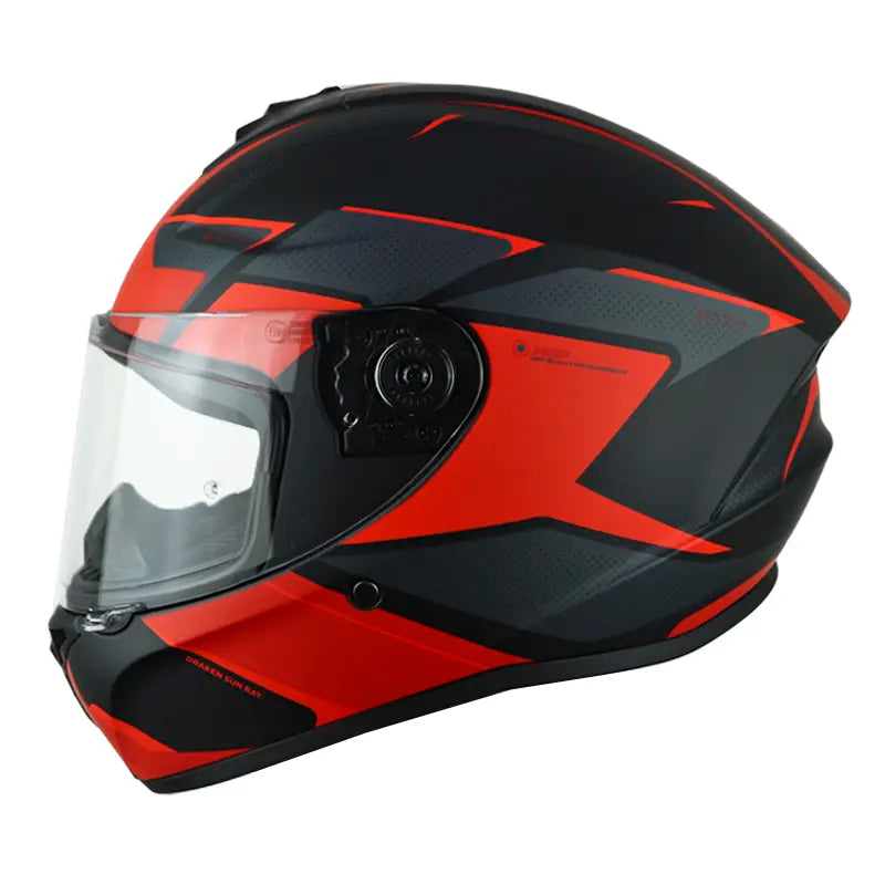 Casco Spartan Draken S Sun Ray Negro Rojo