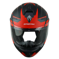 Casco Spartan Draken S Sun Ray Negro Rojo 2