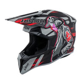 Casco Airoh Wraaap Cyber Negro Gris Rojo