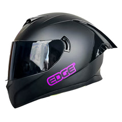 Casco Edge Racer Solid Negro Morado