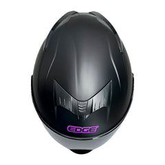 Casco Edge Racer Solid Negro Morado