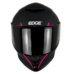 Casco Edge Shanghai Rush Negro Rosado