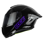 Casco Edge Shanghai Solid Negro Morado