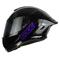 Casco Edge Shanghai Solid Negro Morado