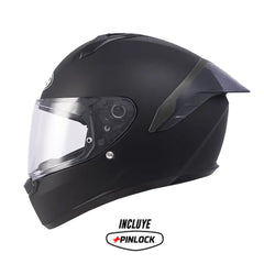 Casco Hjc C10 Solid Semi_Flat_Black Negro