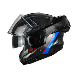 Casco Hjc F100 Carbon Stan Mc21 Negro Azul