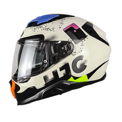 Casco Hjc F71 Faco Mc28 Azul Rosado