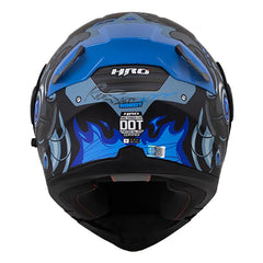 Casco Hro 3400Dv Evo Robot Negro Azul Visor Iridium Azul