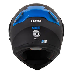 Casco Hro 3400Dv Evo Solid Negro Azul Visor Iridium Azul