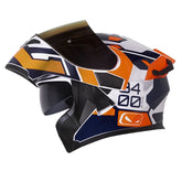 Casco Hro 3400Dv Evo Switch Blanco Naranja Neon Iridium Rojo