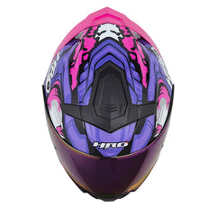 Casco Hro 3440Dv Drok Negro Morado Visor Iridium Morado