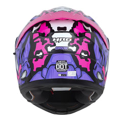 Casco Hro 3440Dv Drok Negro Morado Visor Iridium Morado
