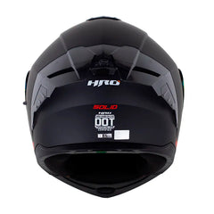 Casco Hro 3480Dv Evo Solid V2 Negro Rojo Visor Iridium Rojo