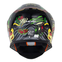 Casco Hro 506Sp Pytoner Negro Rojo Visor Iridium Rojo