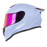 Casco Hro 506Sp Solid Morado Blanco Visor Iridium Morado