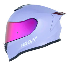 Casco Hro 506Sp Solid V2 Morado Blanco Visor Iridium Morado