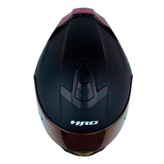 Casco Hro 506Sp Solid V2 Negro Fucsia Visor Iridium Morado