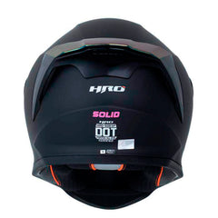 Casco Hro 506Sp Solid V2 Negro Fucsia Visor Iridium Morado